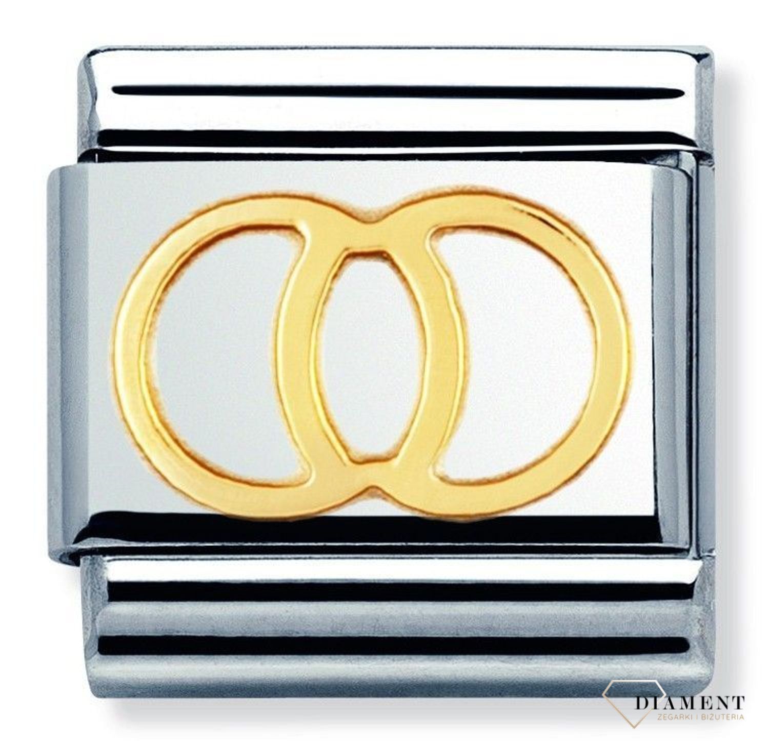 Nomination - Link 18K zawieszka złoto 'Obrączki' 030109 21 biżuteria nomination nomination zawieszki nomination baza.jpg